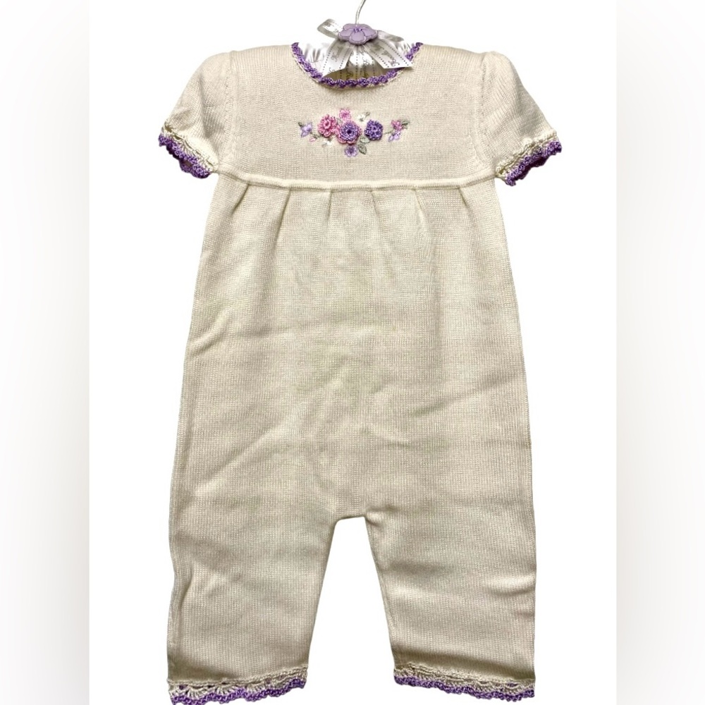 NWT. Vintage Koala Baby Floral Knit Romper, 3/6 Months